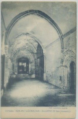 POSTAL ANTIGUA DE BURGOS. LAS HUEGLAS. CLAUSTRO DE SAN FERNANDO Nº 27