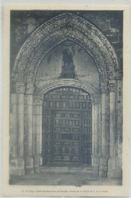 POSTAL ANTIGUA DE BURGOS. REAL MONASTERIO DE LAS HUEGAS. PUERTA DE LA CAPILLA