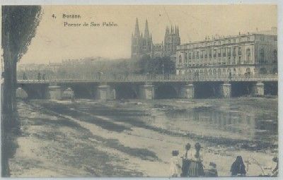 POSTAL ANTIGUA DE BURGOS. PUENTE DE SAN PABLO Nº 4