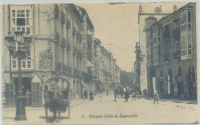 POSTAL ANTIGUA DE BURGOS. CALLE DE SANTANDER Nº 5