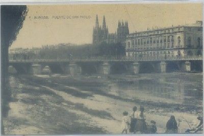 POSTAL ANTIGUA DE BURGOS. PUENTE DE SAN PABLO Nº 8