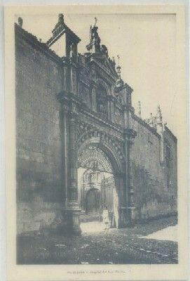 POSTAL ANTIGUA DE BURGOS. HOSPITAL DEL REY. PUERTA