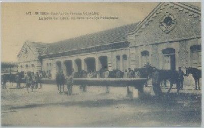 POSTAL ANTIGUA DE BURGOS. CUARTEL DE FERNAN GONZALEZ. LA HORA DEL AGUA Nº 167