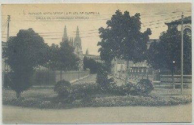POSTAL ANTIGUA DE BURGOS. VISTA DESDE LA PLAZA DE CASTILLA Nº 5