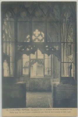 POSTAL ANTIGUA DE BURGOS. CLAUSTRO GOTICO. LAVATORIO DE LOS MONJES