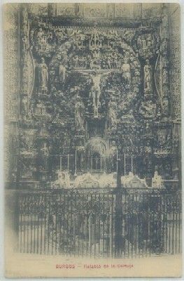 POSTAL ANTIGUA DE BURGOS. RETABLO DE LA CARTUJA