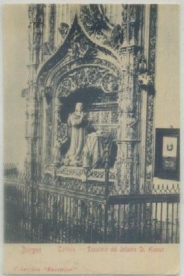 POSTAL ANTIGUA DE BURGOS. CARTUJA. SEPULCRO DEL INFANTE D. ALFONSO