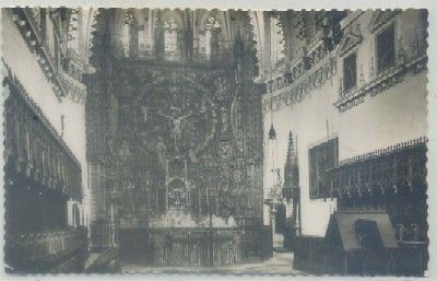 POSTAL DE BURGOS. CARTUJA DE MIRAFLORES. ALTAR MAYOR Nº 91