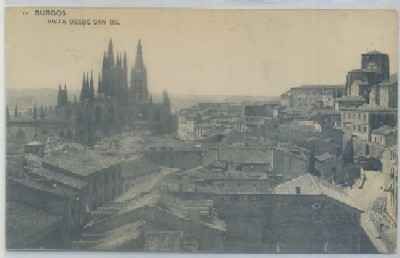 POSTAL ANTIGUA DE BURGOS. VISTA DESDE SAN GIL Nº 11