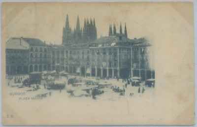 POSTAL ANTIGUA DE BURGOS. PLAZA MAYOR