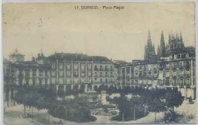 POSTAL ANTIGUA DE BURGOS. PLAZA MAYOR Nº 17