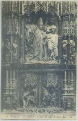 POSTAL ANTIGUA DE BURGOS. CATEDRAL. DETALLE DEL ALTAR DE SANTA ANA