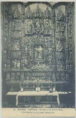 POSTAL ANTIGUA DE BURGOS. CATEDRAL. RETABLE DE SANTA ANA