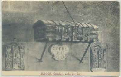 POSTAL ANTIGUA DE BURGOS. CATEDRAL. COFRE DEL CID