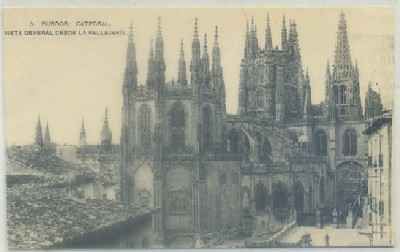 POSTAL ANTIGUA DE BURGOS. CATEDRAL. VISTA GENERAL DESDE LA PELLEJERIA