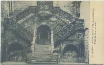 POSTAL ANTIGUA DE BURGOS. CATEDRAL. ESCALERA DE LA CORONERIA POR DIEGO DE SILOE