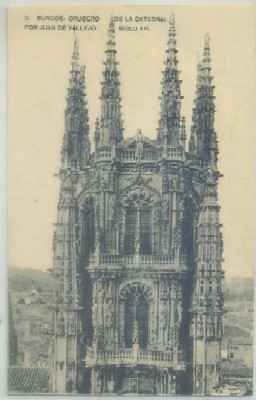 POSTAL ANTIGUA DE BURGOS. CATEDRAL. CRUCERO POR JUAN DE VALLEJO SIGLO XVl