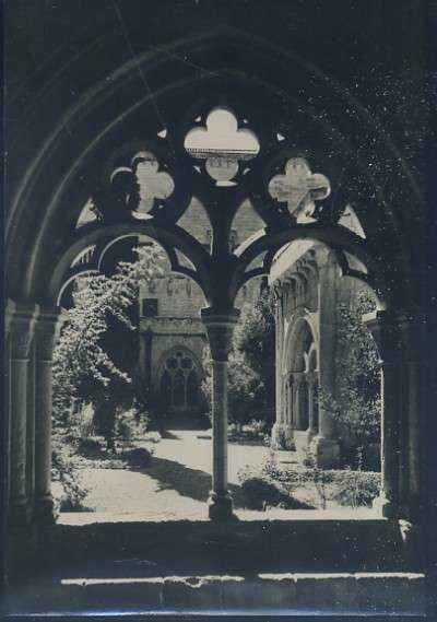 POSTAL REAL MONASTERIO DE POBLET CALADOS DEL CLAUSTRO GOTICO S XIII