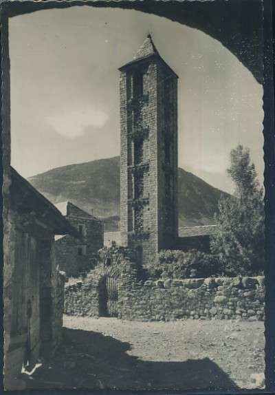 POSTAL VALLE DE BOHI LERIDA CAMPANARIO ROMANICO DE ERILLAVALL