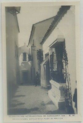 POSTAL ANTIGUA DE BARCELONA. EXPO. INTER. BARCELONA 1929. PUEBLO ESPAÑOL Nº 34