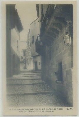 POSTAL ANTIGUA DE BARCELONA. EXPO. INTER. BARCELONA 1929. PUEBLO ESPAÑOL Nº 19