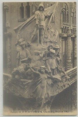 POSTAL ANTIGUA DE BARCELONA. PALACIO DE MUSICA CATALANA. GRUPO DE BLAY