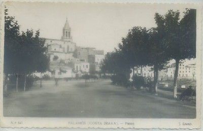POSTAL ANTIGUA DE GERONA. PALAMOS. COSTA BRAVA. PASEO Nº 143