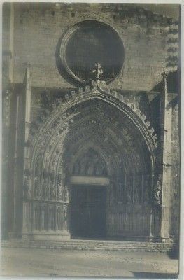 POSTAL ANTIGUA DE GERONA: CASTILLO DE AMPURIAS. IGLESIA PARROQUIAL