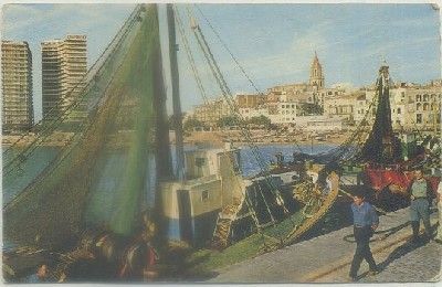 POSTAL DE GERONA: PALAMOS. MUELLE