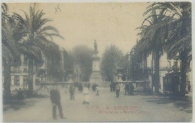 POSTAL ANTIGUA DE BARCELONA. MONUMENTO A ANTONIO LOPEZ Nº 10