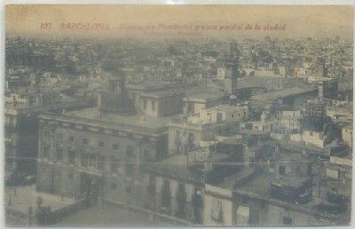 POSTAL ANTIGUA DE BARCELONA. DIPUTACION PROVINCIAL Y VISTA PARCIAL