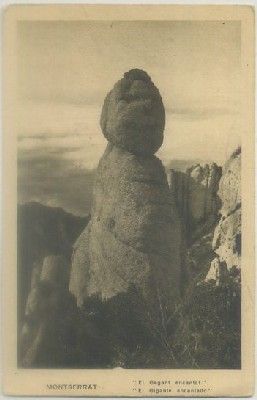 POSTAL ANTIGUA DE BARCELONA. MONTSERRAT. EL GIGANTE ENCANTADO