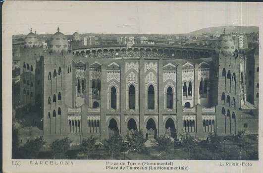 POSTAL ANTIGUA DE BARCELONA PLAZA DE TOROS MONUMENTAL