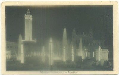 POSTALES ANTIGUA EXPO. DE BARCELONA. PLAZA DEL UNIVERSO NOCTURNO
