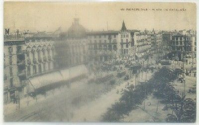 POSTAL DE ANTIGUA DE BARCELONA. PLAZA DE CATALUÑA Nº 101
