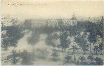 POSTAL DE ANTIGUA DE BARCELONA. PLAZA DE CATALUÑA
