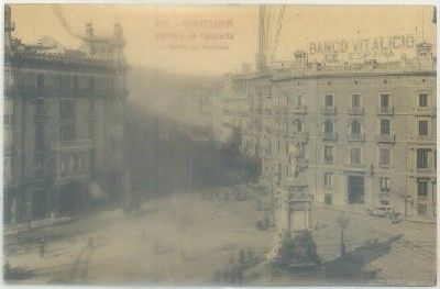 POSTAL DE ANTIGUA DE BARCELONA. RAMBLA DE CATALUÑA Nº 155