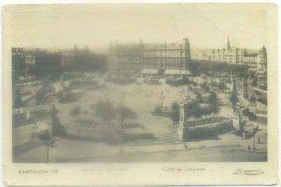 POSTAL DE BARCELONA. PLAZA DE CATALUÑA
