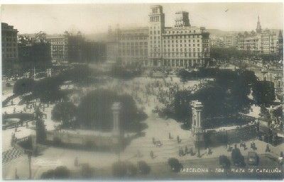 POSTAL DE BARCELONA. PLAZA DE CATALUÑA
