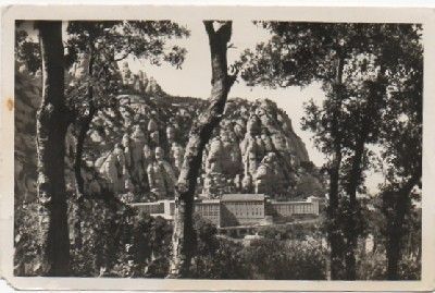 POSTAL DE BARCELONA. MONTSERRAT. EL SANTUARIO DESDE SAN MIGUEL