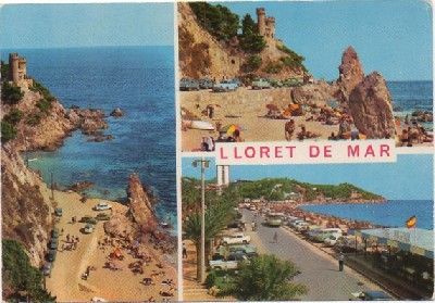 POSTAL DE GERONA. LLORET DE MAR. TRES VISTAS