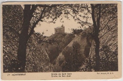 POSTAL ANTIGUA DE BARCELONA. MONTSERRAT. ERMITA DE SAN JOAN