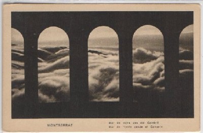 POSTAL ANTIGUA DE BARCELONA. MONTSERRAT. MAR DE BOIRA DES DEL CAMBRIL