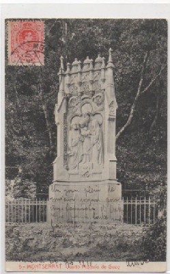 POSTAL ANTIGUA DE BARCELONA. MONTSERRAT. CUARTO MISTERIO DE GOZO