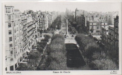 POSTAL ANTIGUA DE BARCELONA. PASEO DE GRACIAS