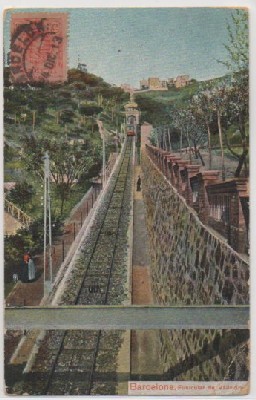 POSTAL ANTIGUA DE BARCELONA. FUNICULAR DE VALLVIDRERA