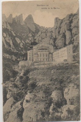 POSTAL ANTIGUA DE BARCELONA. MONTSERRAT. ABSIDE DE LA BASILICA