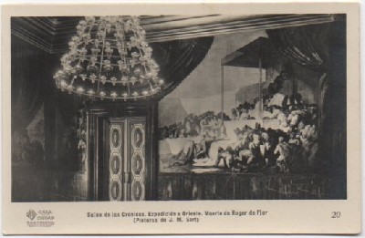 POSTAL DE BARCELONA. SALON DE LAS CRONICAS. EXPEDICION A ORIENTE