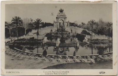 POSTAL ANTIGUA DE BARCELONA. CASCADA DEL PARQUE CIUDADELA