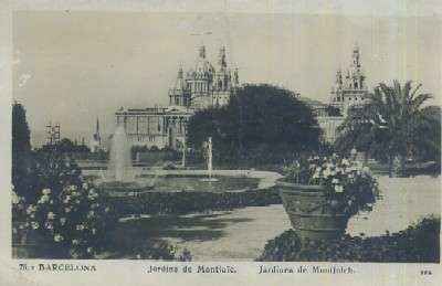 POSTAL ANTIGUA DE BARCELONA Nº 76 JARDINS DE MONTJUIC